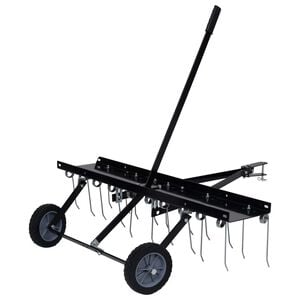 vidaXL Scarifier | Black | Steel | Large | Scarifier | Rectangular | Industrial