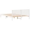 vidaXL Bed Frame with Headboard White 160 x 210 cm Solid Pine Wood