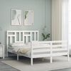 vidaXL Bed Frame without Mattress White 140x190 cm Solid Wood