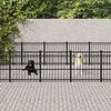 vidaXL Outdoor Dog Kennel Steel 25.4 m&sup2;