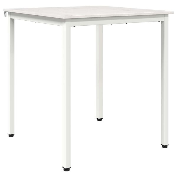 vidaXL Dining Table White 60 x 60 x 75 cm Solid Pine Wood