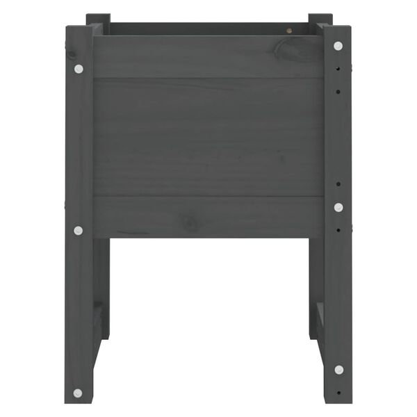 vidaXL Planter Grey 40x40x52.5 cm Solid Wood Pine
