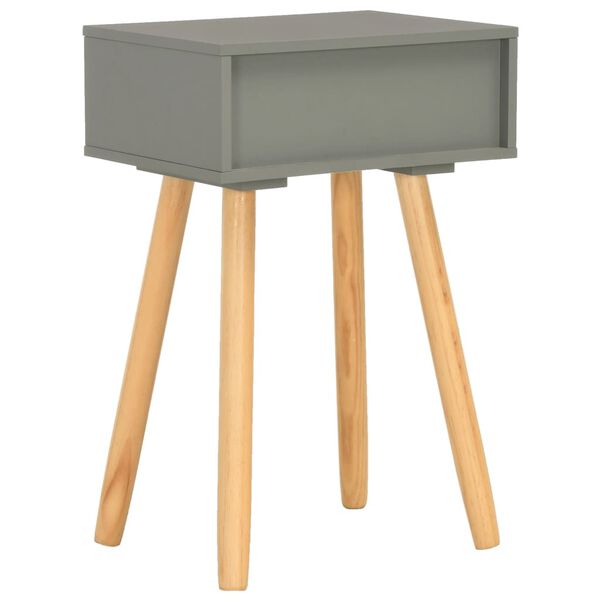 vidaXL Bedside Tables 2 pcs Grey Solid Pinewood