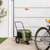 vidaXL Pet Bike Trailer Green and grey 124.5 x 63.5 x 53 cm
