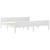 vidaXL Bed Frame without Mattress White Solid Wood Pine 200x200 cm