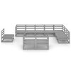vidaXL 10 Piece Garden Lounge Set Grey Solid Pinewood