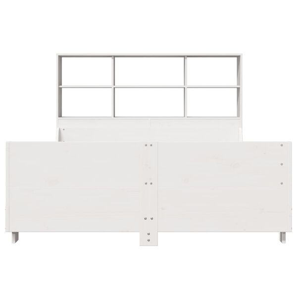 vidaXL Bookcase Bed without Mattress White 120x200 cm Solid Wood
