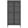 vidaXL Highboard Black 85x40x180 cm Glass and Steel