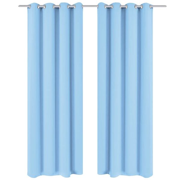 vidaXL Blackout Curtain with Metal Eyelets 270x245 cm Turquoise