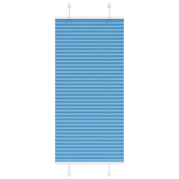 vidaXL Pleated Blind Blue 60x150 cm Fabric Width 59.4 cm Polyester