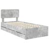 vidaXL Bed Frame Concrete Grey 100 x 200 cm Engineered Wood