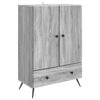 vidaXL Sideboard Grey Sonoma 66 x 34.5 x 95 cm Engineered Wood