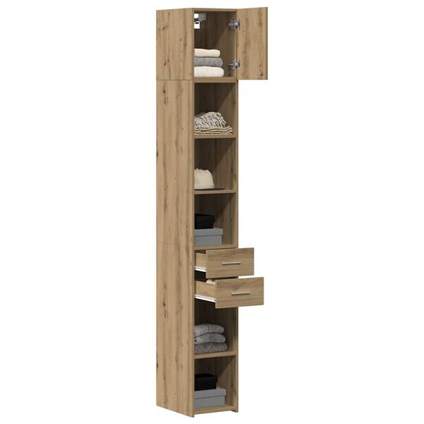 vidaXL Storage Cabinet 2 pcs Artisan Oak 30 x 42.5 x 225 cm