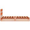 vidaXL Bed Frame without Mattress Wax Brown 100x200 cm Solid Wood Pine