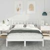 vidaXL Bed Frame White 135 x 190 cm Solid Pine Wood