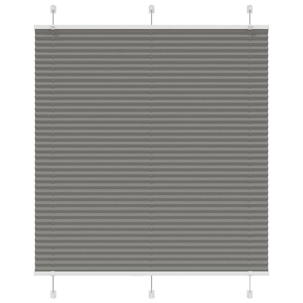 vidaXL Pleated Blind Anthracite 120x100 cm Fabric Width 119.4 cm Polyester