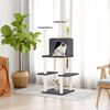 vidaXL Cat Tree with Sisal Scratching Posts Dark Grey 144.5 cm