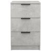 vidaXL Bedside Cabinet Concrete Grey 40x36x65 cm