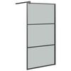 vidaXL Walk-in Shower Wall 100x195cm Dark ESG Glass Black
