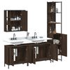 vidaXL 4 Piece Bathroom Cabinet Set Brown Oak Engineered Wood