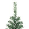 vidaXL Artificial Christmas Tree with Flocked Snow Green 210 cm