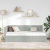vidaXL Corner Bed Frame Light Grey 100 cm x 200 cm Velvet