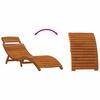 vidaXL Sun lounger Light Grey 184 x 55 x 64cm Solid Acacia wood