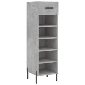 vidaXL Shoe Cabinet Concrete Grey 30x35x105 cm Engineered Wood