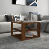 vidaXL Coffee Table Brown Oak 60x60x40 cm Engineered Wood