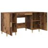 vidaXL Desk with Shelf Old Wood 140 x 50 x 75 cm Engineered Wood
