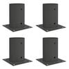 vidaXL Round Ground Anchor 4 pcs Anthracite 15 x 15 x 15 cm Metal