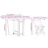 vidaXL 5 Piece Butterfly Dining Set Corona Foldable White Pinewood