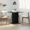 vidaXL Dining Table Black Oak 80x80x75 cm Engineered Wood