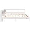 vidaXL Bookcase Bed without Mattress White 150x200 cm Solid Wood Pine