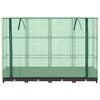 vidaXL Raised Bed with Greenhouse Cover Rattan Look 160x40x123 cm