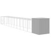 vidaXL Chicken Cage with Run Light Grey 165x1271x181 cm Galvanised Steel