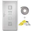 vidaXL Front Door White 108x208 cm PVC