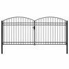 vidaXL Fence Gate "ASSEN" Double Door with Arched Top Steel 400x200 cm
