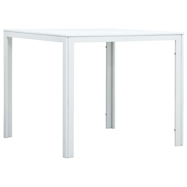 vidaXL Coffee Table White 78x78x74 cm HDPE Wood Look