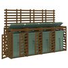 vidaXL Quadruple Wheelie Bin Storage Honey Brown Solid Wood Pine