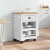 vidaXL Kitchen Trolley BODO White and Brown 67.5x45x80 cm
