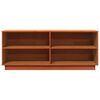 vidaXL Shoe Cabinet Wax Brown 110x34x45 cm Solid Wood Pine