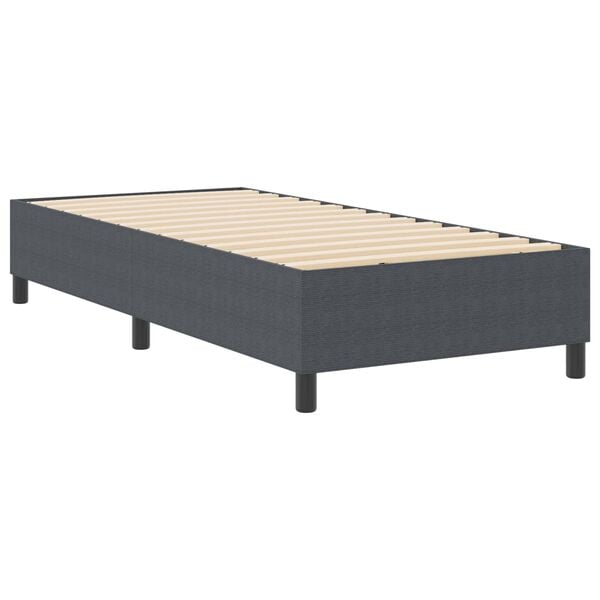 vidaXL Platform Bed Frame Dark Grey 100 x 200 cm Fabric