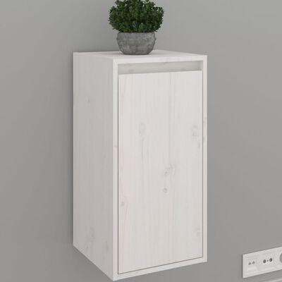 vidaXL Wall Cabinet White 30x30x60 cm Solid Wood Pine