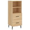 vidaXL Sideboard Sonoma Oak 34.5x34x90 cm Engineered Wood