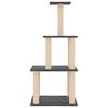 vidaXL Cat Tree with Sisal Scratching Posts Dark Grey 111 cm