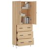 vidaXL Highboard Sonoma Oak 69.5x34x180 cm Engineered Wood