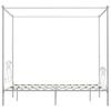 vidaXL Bed Frame without Mattress with Canopy White 160x200 cm Metal