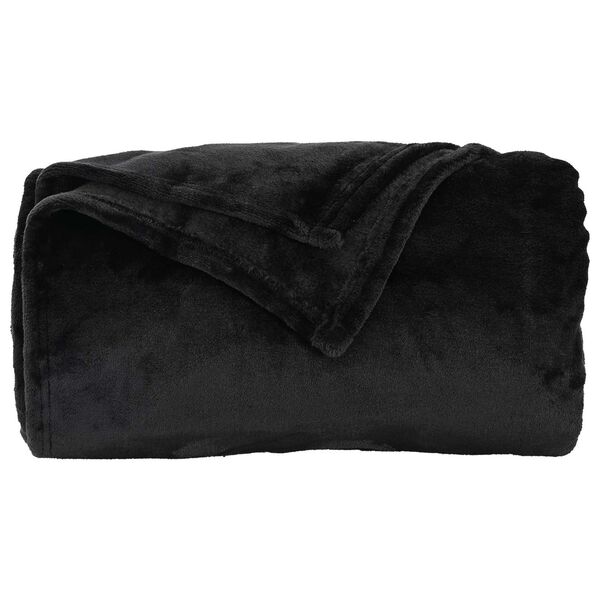 vidaXL Throw Blanket Black 240 x 270 cm Fleece