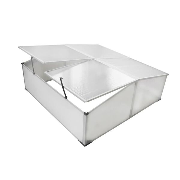 vidaXL Cold Frame 4 Lids 108x110x41 cm